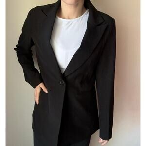 Atmos&Here Black Blazer Work Office Minimalist Neutral office business corporate